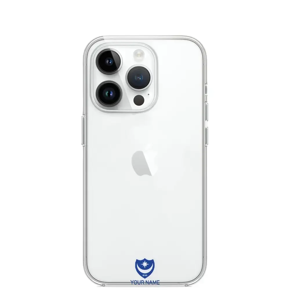 Portsmouth FC Official Clear Phone Case Design 35 + Name - Image 8