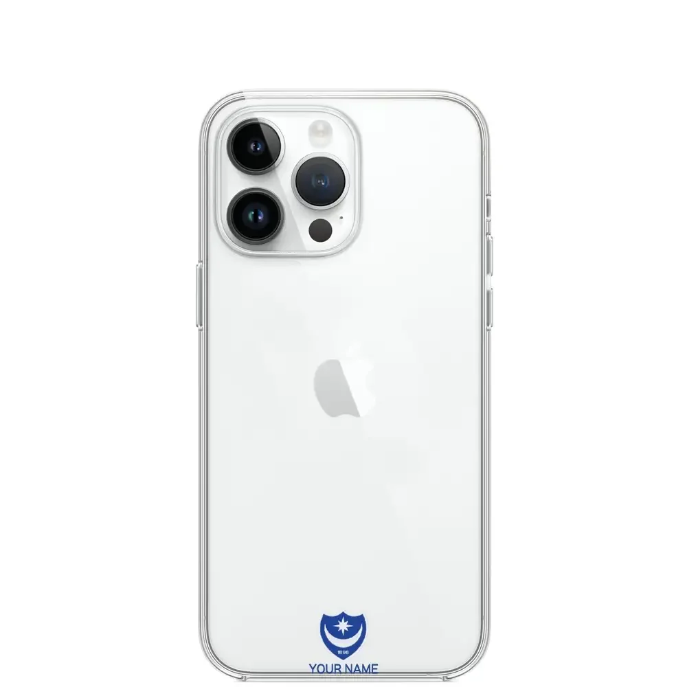 Portsmouth FC Official Clear Phone Case Design 35 + Name - Image 9