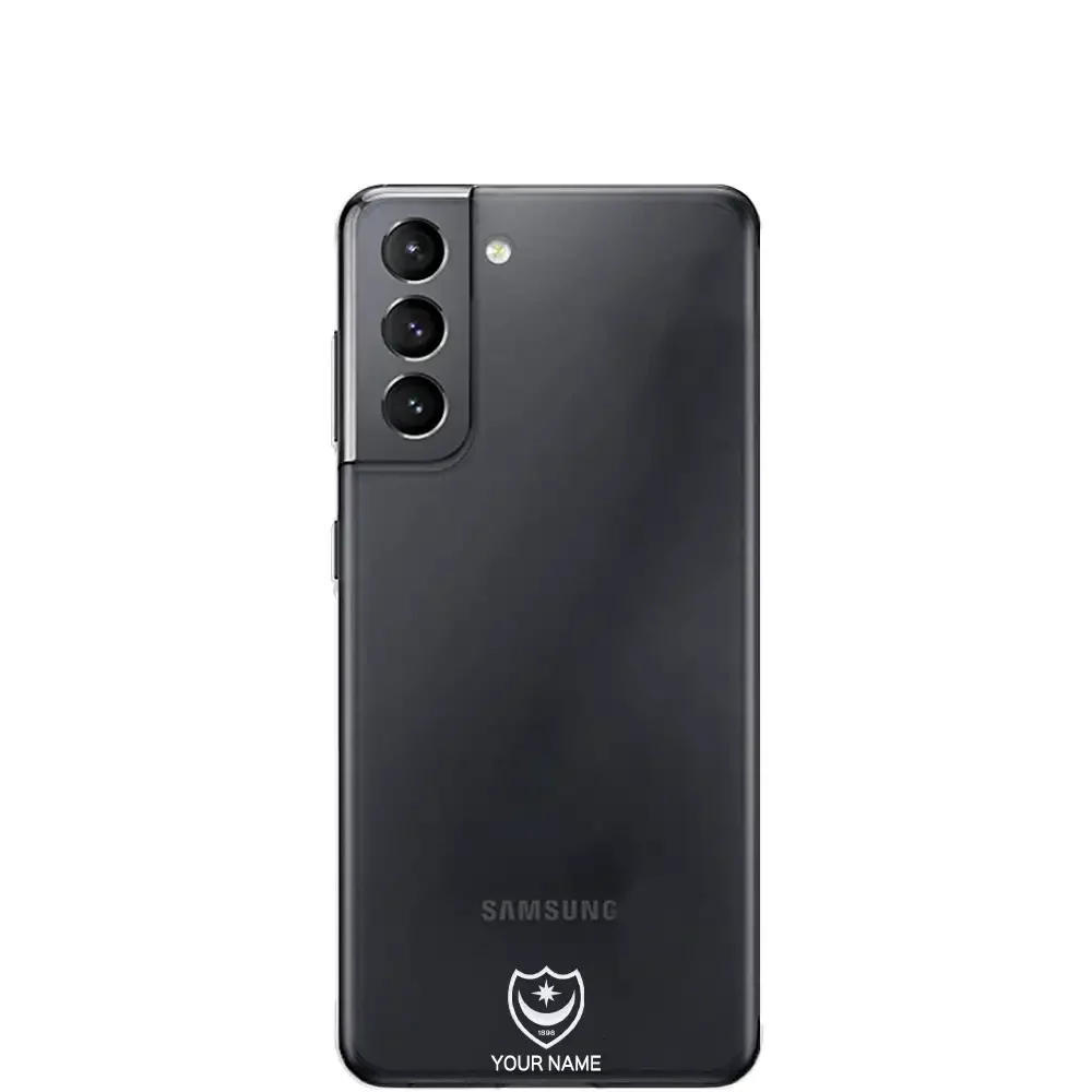 Portsmouth FC Official Clear Phone Case Design 37 + Name - Image 22
