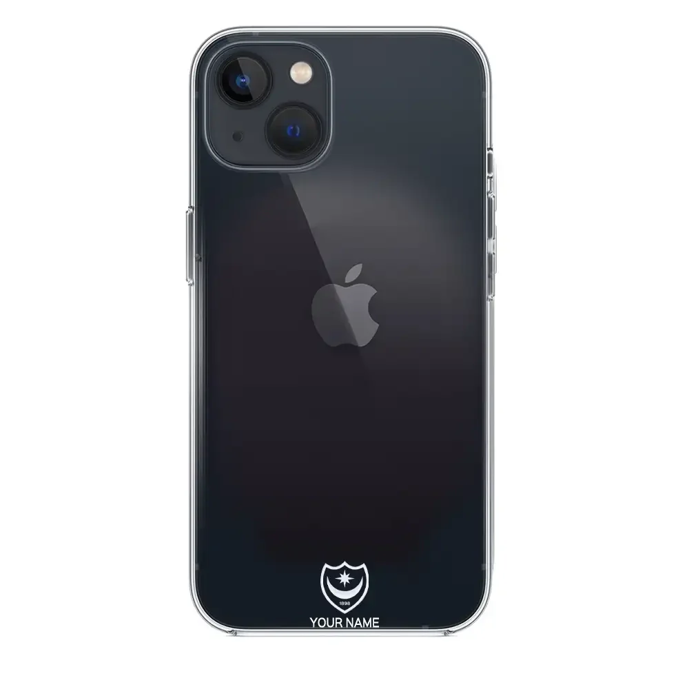 Portsmouth FC Official Clear Phone Case Design 37 + Name - Image 4