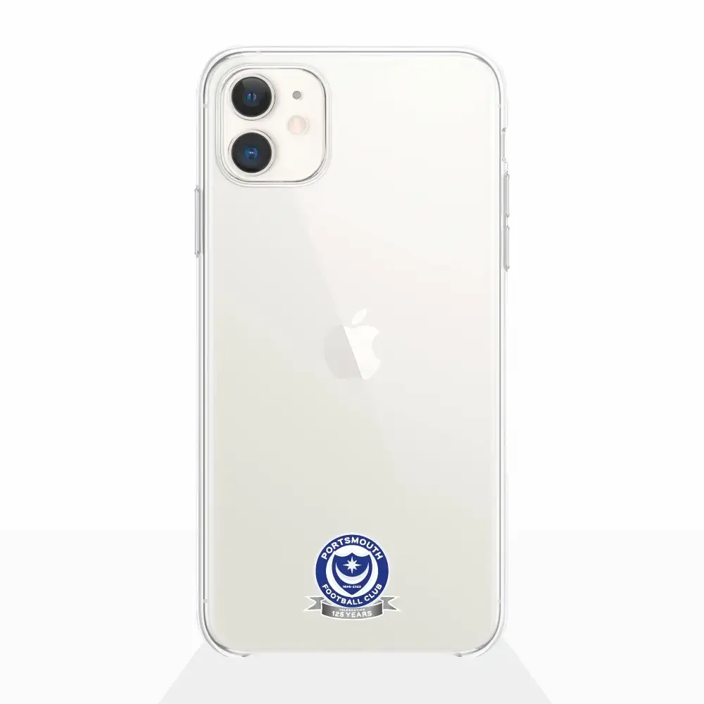 Portsmouth FC Official Clear Phone Case Design 51