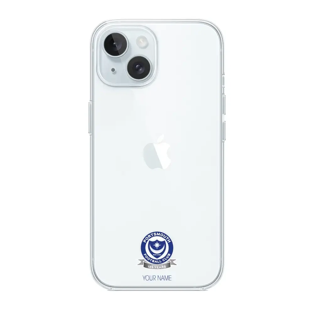 Portsmouth FC Official Clear Phone Case Design 51 + Name - Image 10