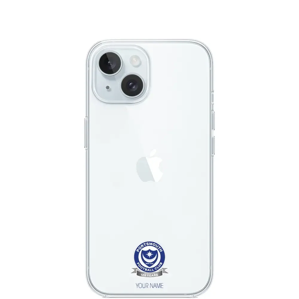 Portsmouth FC Official Clear Phone Case Design 51 + Name - Image 11