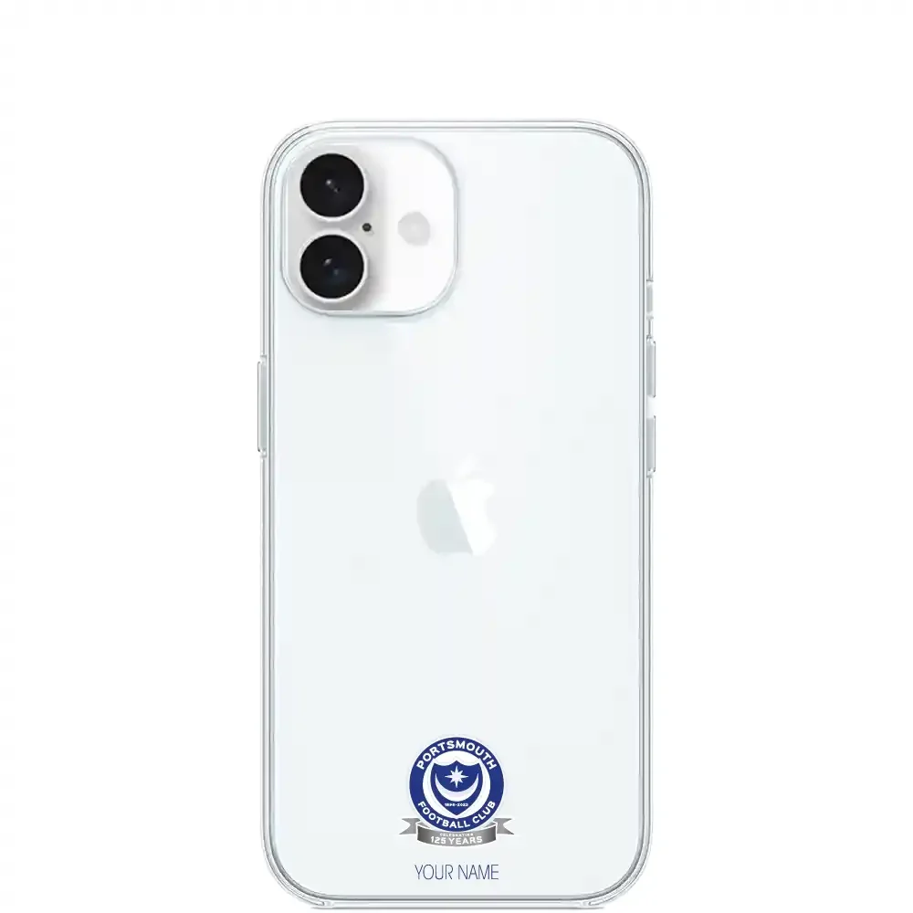 Portsmouth FC Official Clear Phone Case Design 51 + Name - Image 14