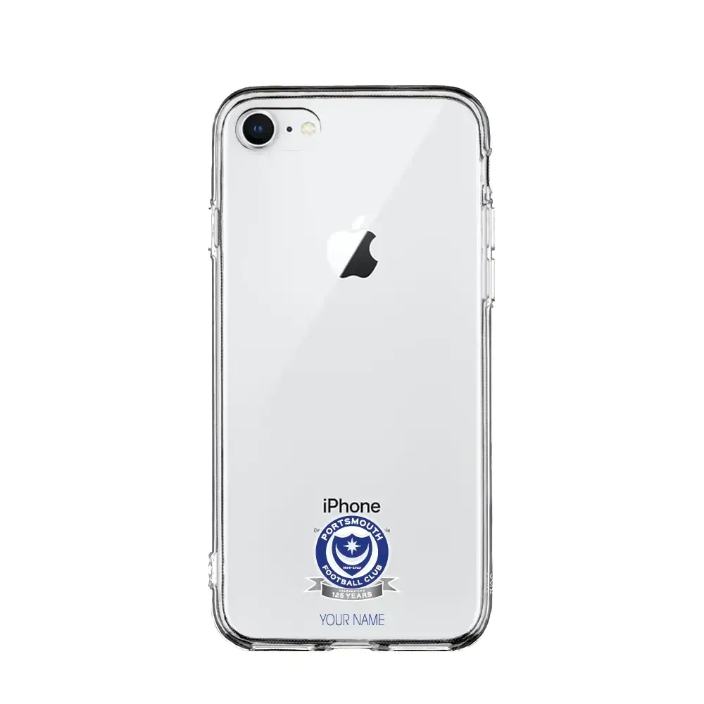 Portsmouth FC Official Clear Phone Case Design 51 + Name - Image 20