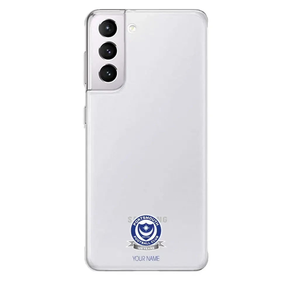 Portsmouth FC Official Clear Phone Case Design 51 + Name - Image 23