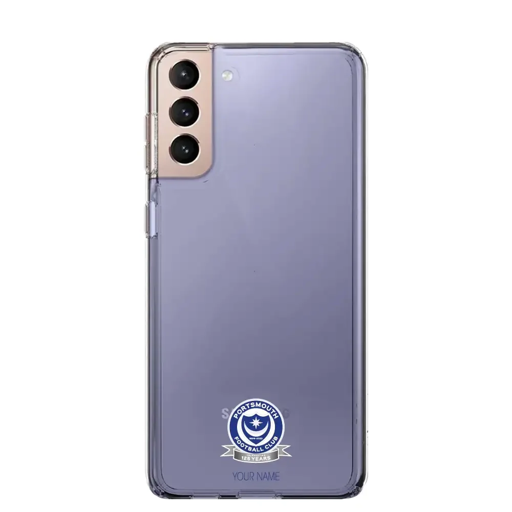 Portsmouth FC Official Clear Phone Case Design 51 + Name - Image 24