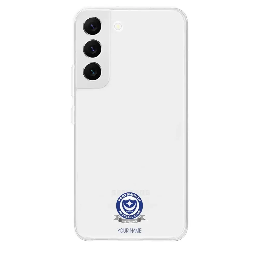 Portsmouth FC Official Clear Phone Case Design 51 + Name - Image 25