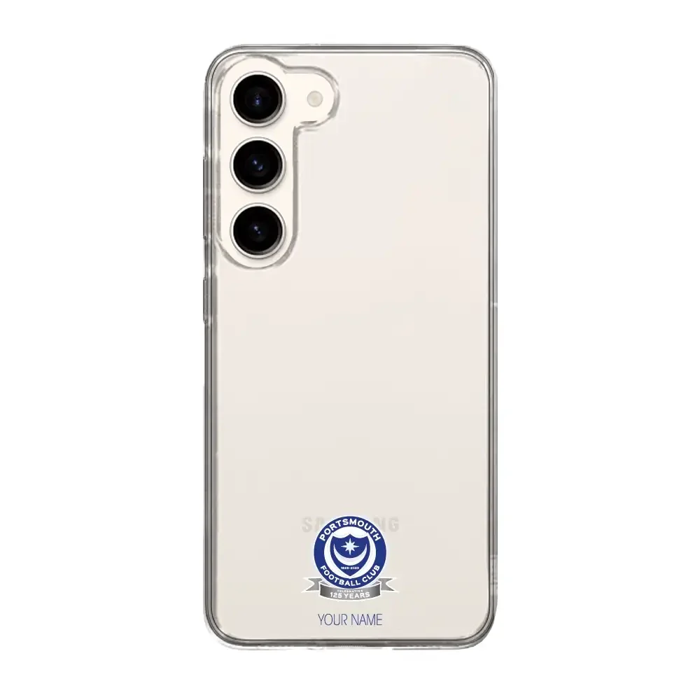 Portsmouth FC Official Clear Phone Case Design 51 + Name - Image 26