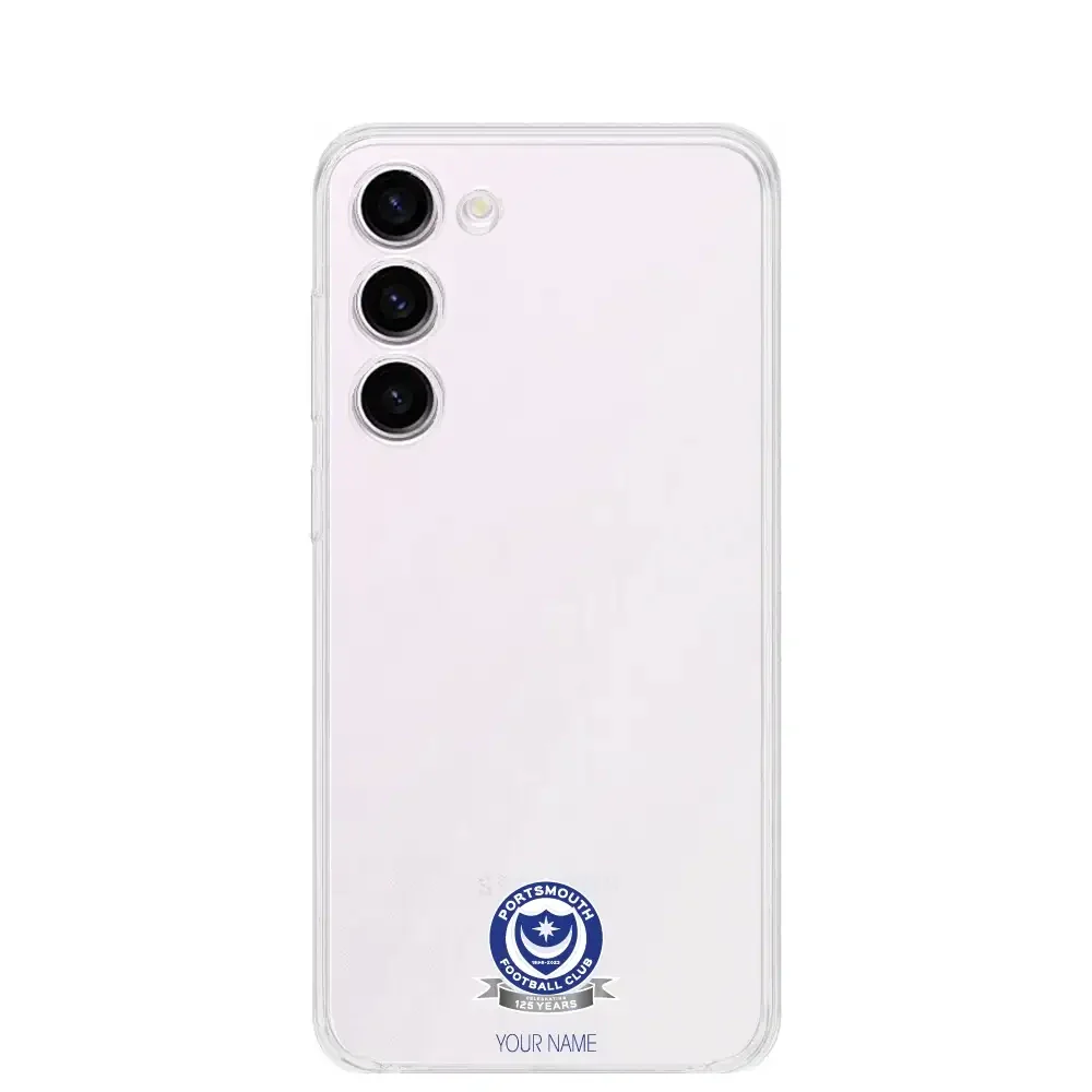 Portsmouth FC Official Clear Phone Case Design 51 + Name - Image 27