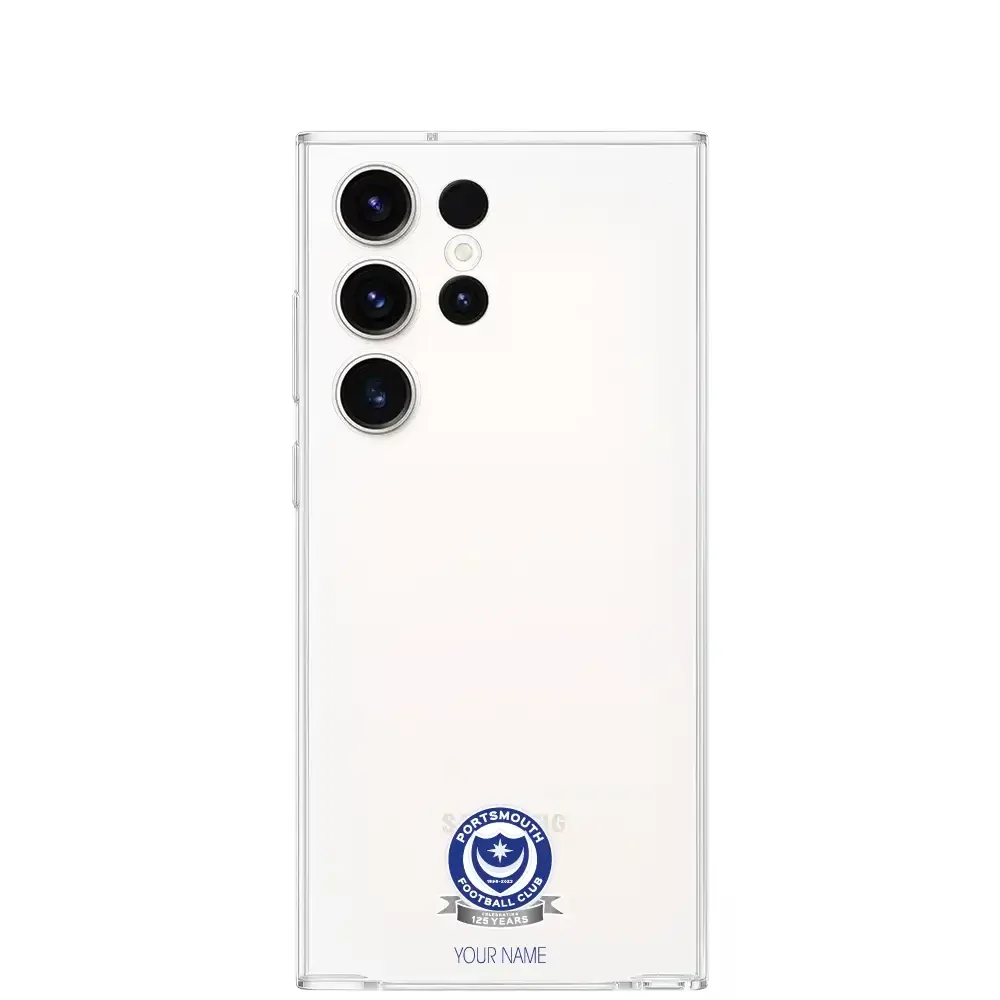 Portsmouth FC Official Clear Phone Case Design 51 + Name - Image 28