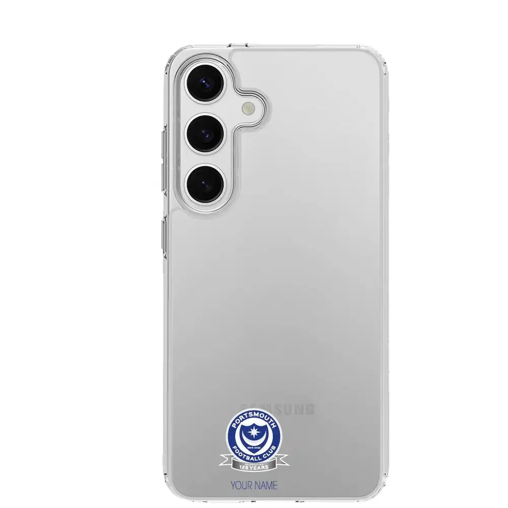 Portsmouth FC Official Clear Phone Case Design 51 + Name - Image 29