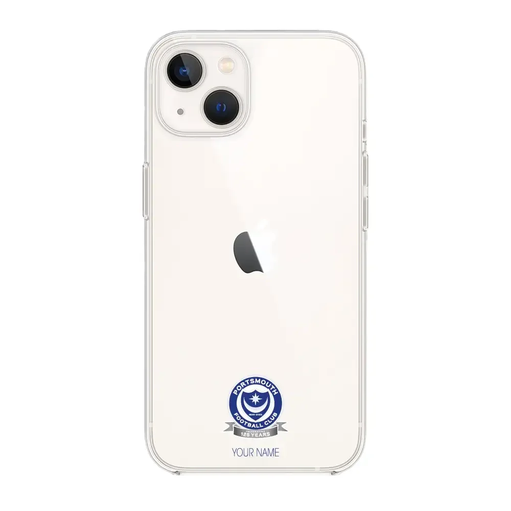 Portsmouth FC Official Clear Phone Case Design 51 + Name - Image 4
