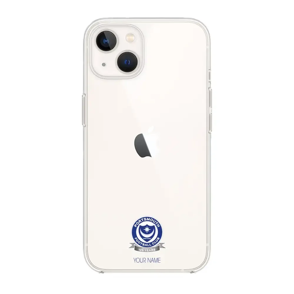 Portsmouth FC Official Clear Phone Case Design 51 + Name - Image 6