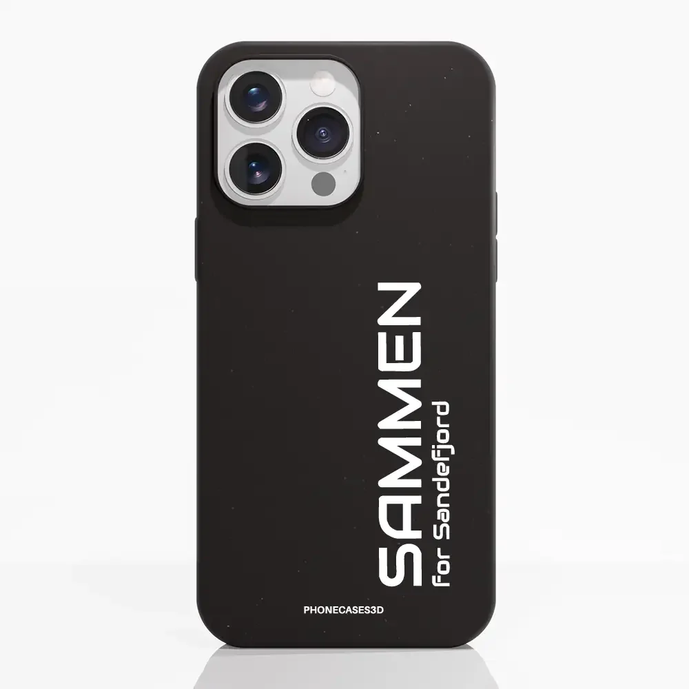 Sandefjord Fotball Official Black Compostable Phone Case Design Minimal - Sammen - Image 16