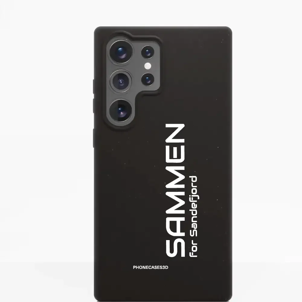Sandefjord Fotball Official Black Compostable Phone Case Design Minimal - Sammen - Image 47