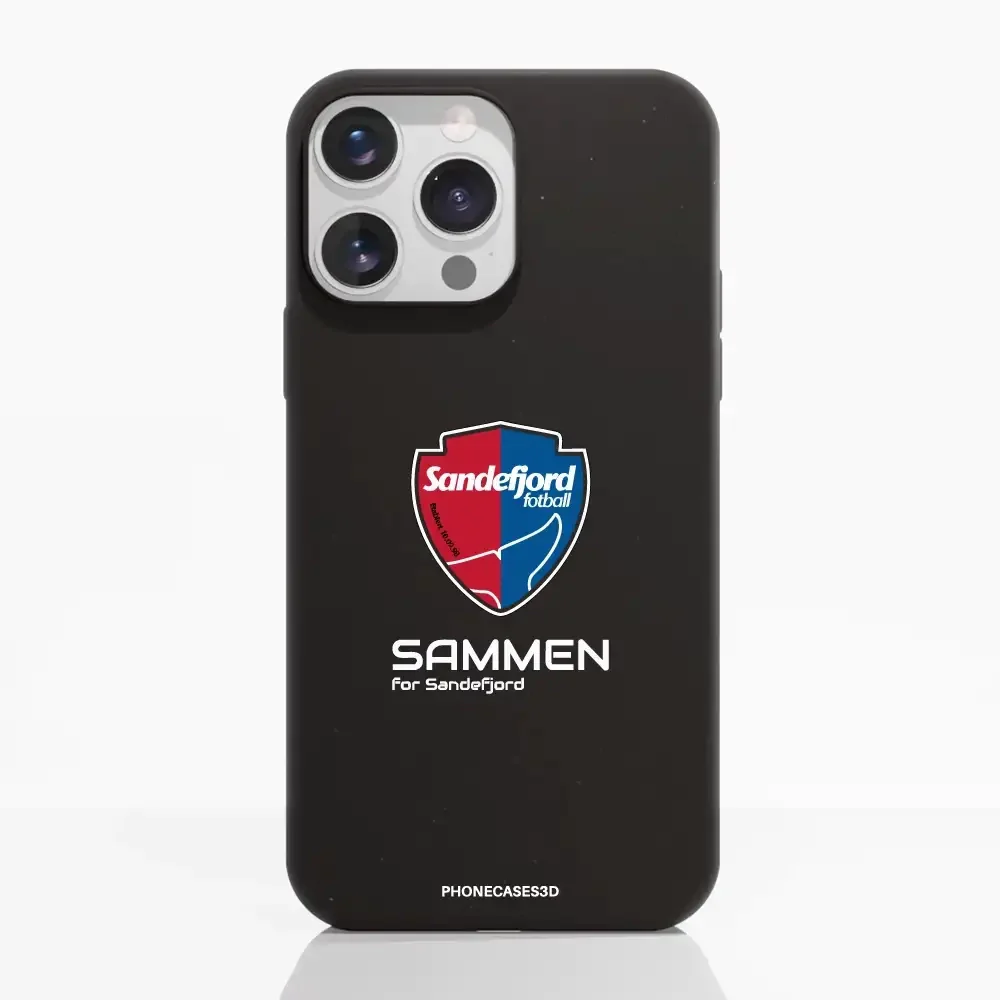 Sandefjord Fotball Official Black Compostable Phone Case Design Shield & Sammen - Image 12