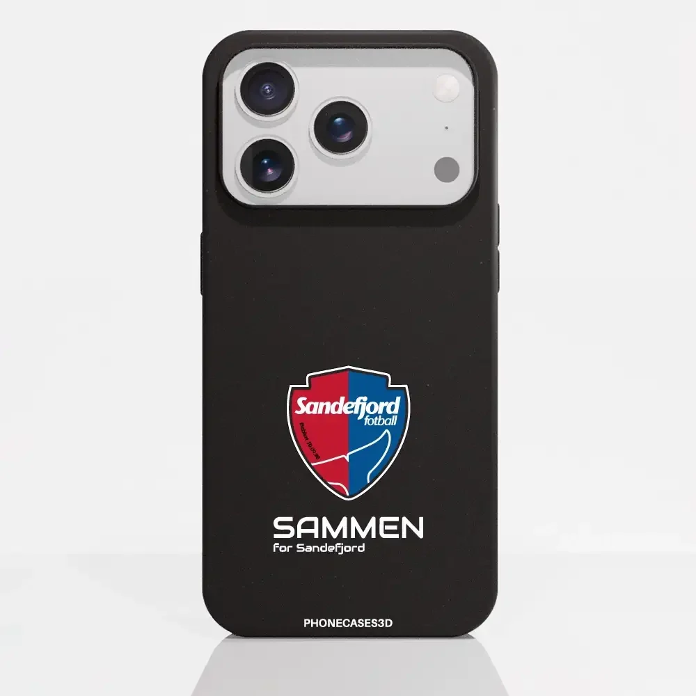 Sandefjord Fotball Official Black Compostable Phone Case Design Shield & Sammen - Image 25