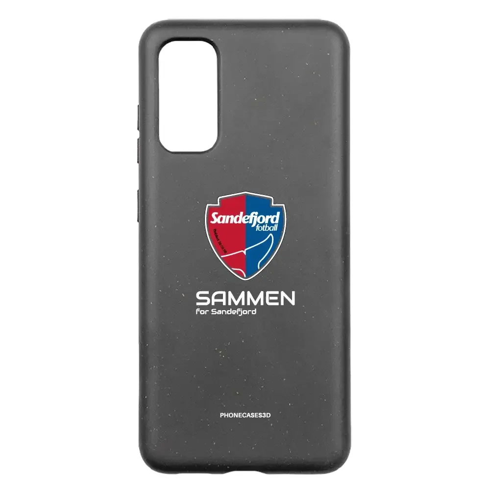 Sandefjord Fotball Official Black Compostable Phone Case Design Shield & Sammen - Image 29