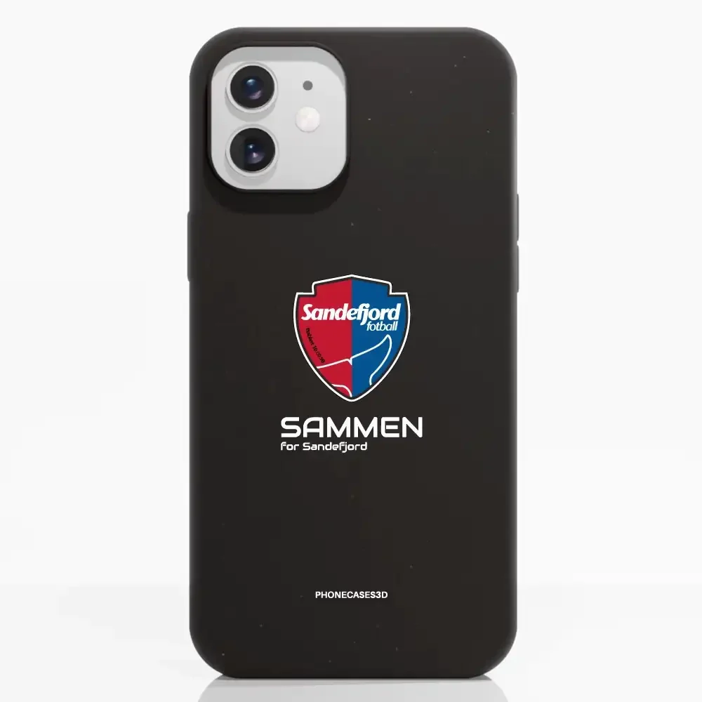 Sandefjord Fotball Official Black Compostable Phone Case Design Shield & Sammen - Image 3