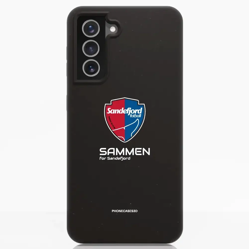 Sandefjord Fotball Official Black Compostable Phone Case Design Shield & Sammen - Image 33