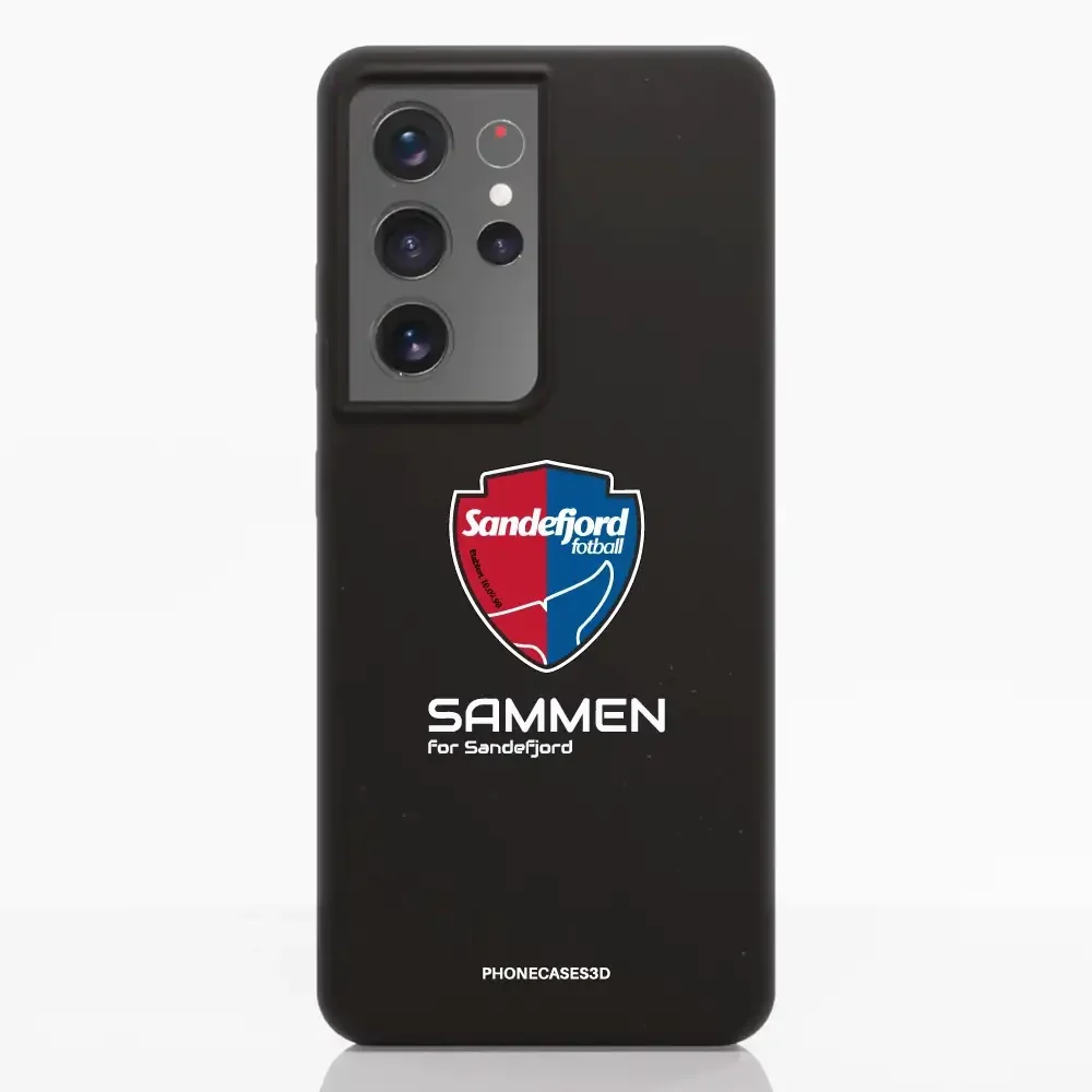 Sandefjord Fotball Official Black Compostable Phone Case Design Shield & Sammen - Image 35