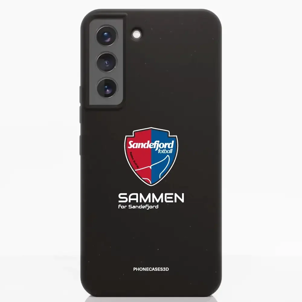 Sandefjord Fotball Official Black Compostable Phone Case Design Shield & Sammen - Image 37