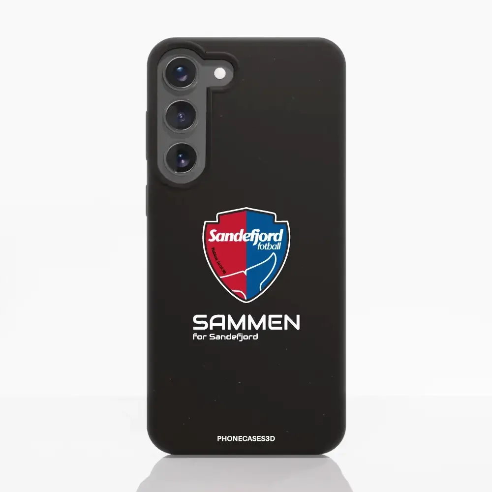 Sandefjord Fotball Official Black Compostable Phone Case Design Shield & Sammen - Image 40