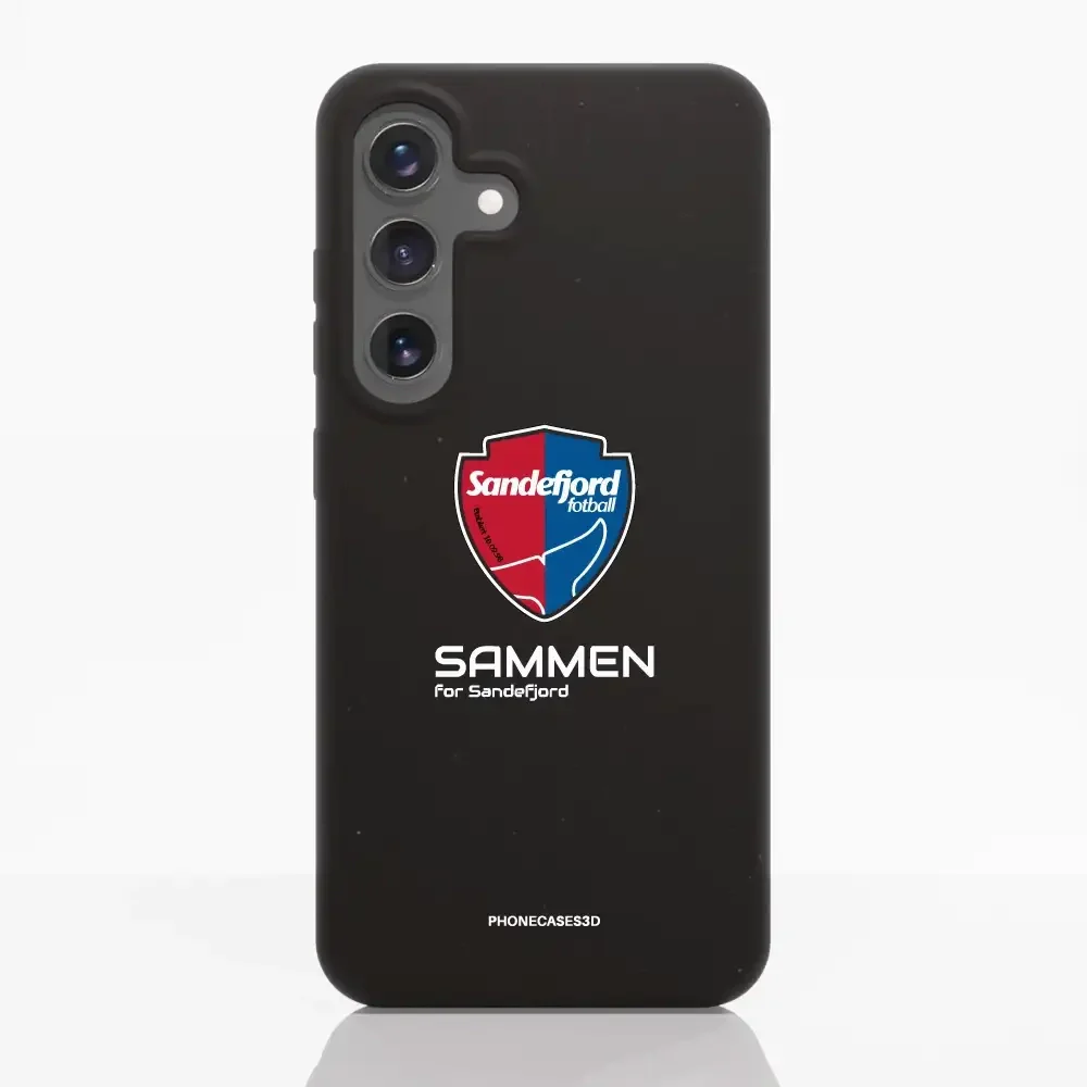 Sandefjord Fotball Official Black Compostable Phone Case Design Shield & Sammen - Image 42