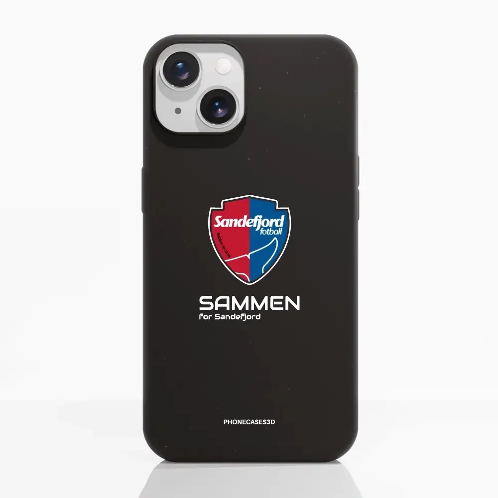 Sandefjord Fotball Official Black Compostable Phone Case Design Shield & Sammen - Image 9
