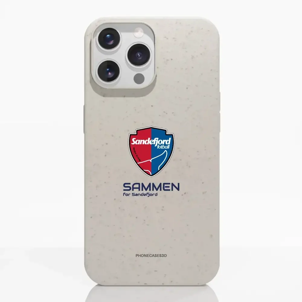 Sandefjord Fotball Official White Compostable Phone Case Design Shield & Sammen - Image 12