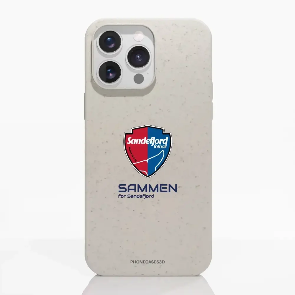 Sandefjord Fotball Official White Compostable Phone Case Design Shield & Sammen - Image 17