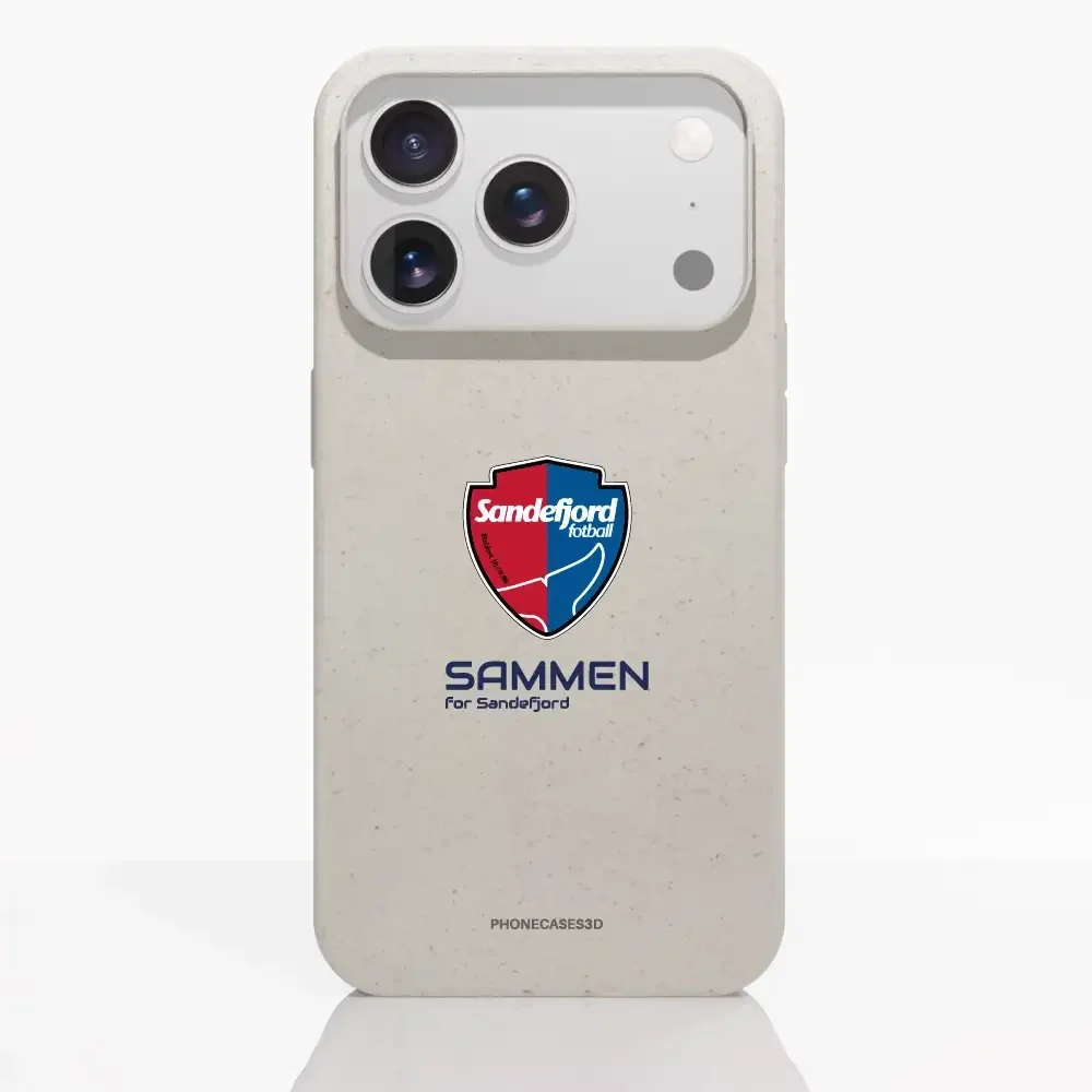 Sandefjord Fotball Official White Compostable Phone Case Design Shield & Sammen - Image 25
