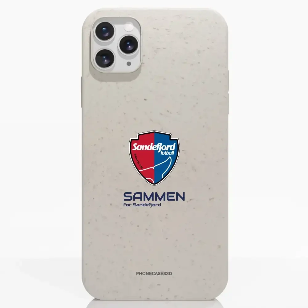 Sandefjord Fotball Official White Compostable Phone Case Design Shield & Sammen - Image 3