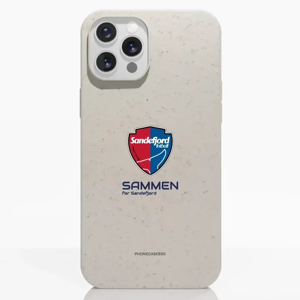 Sandefjord Fotball Official White Compostable Phone Case Design Shield & Sammen - Image 5