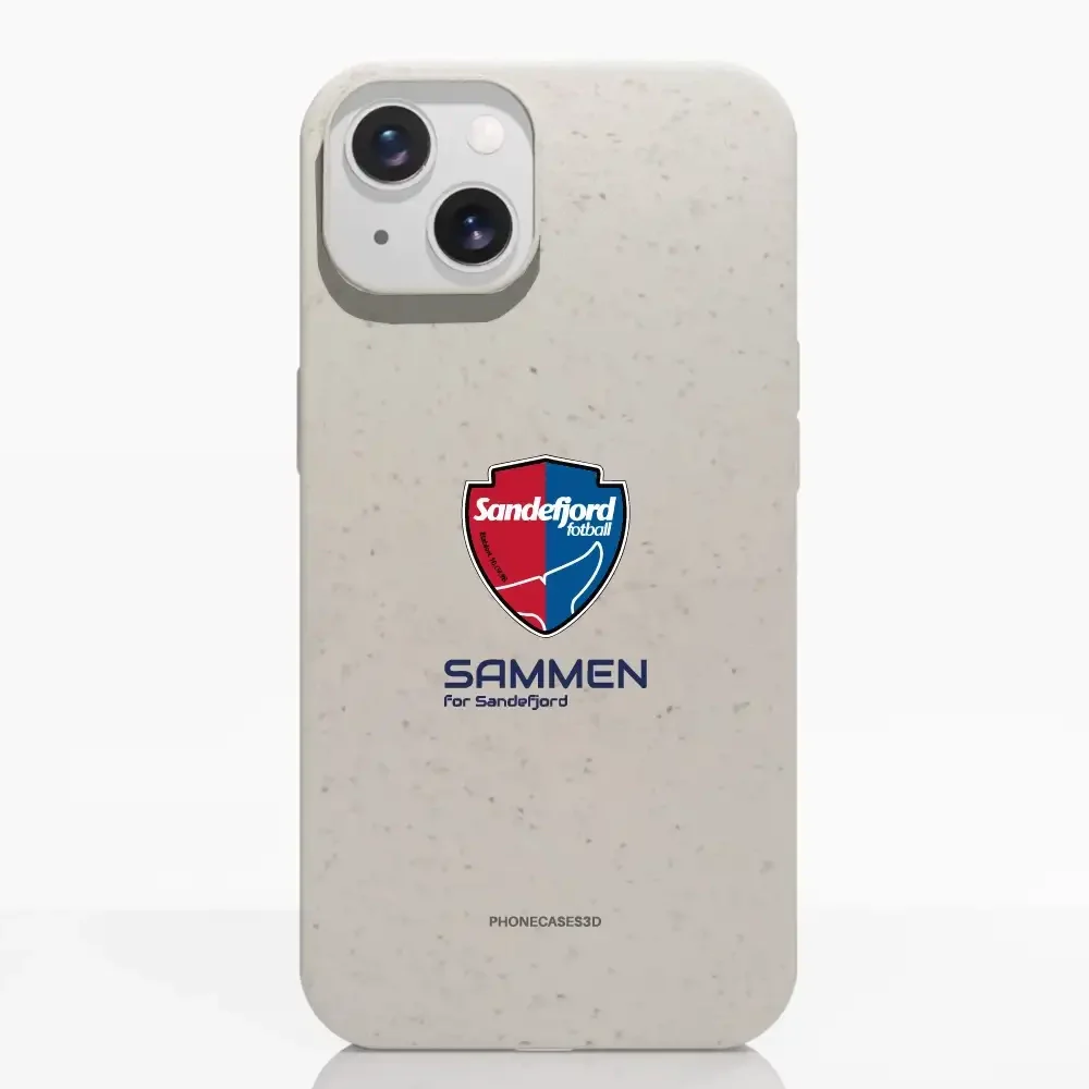 Sandefjord Fotball Official White Compostable Phone Case Design Shield & Sammen - Image 7