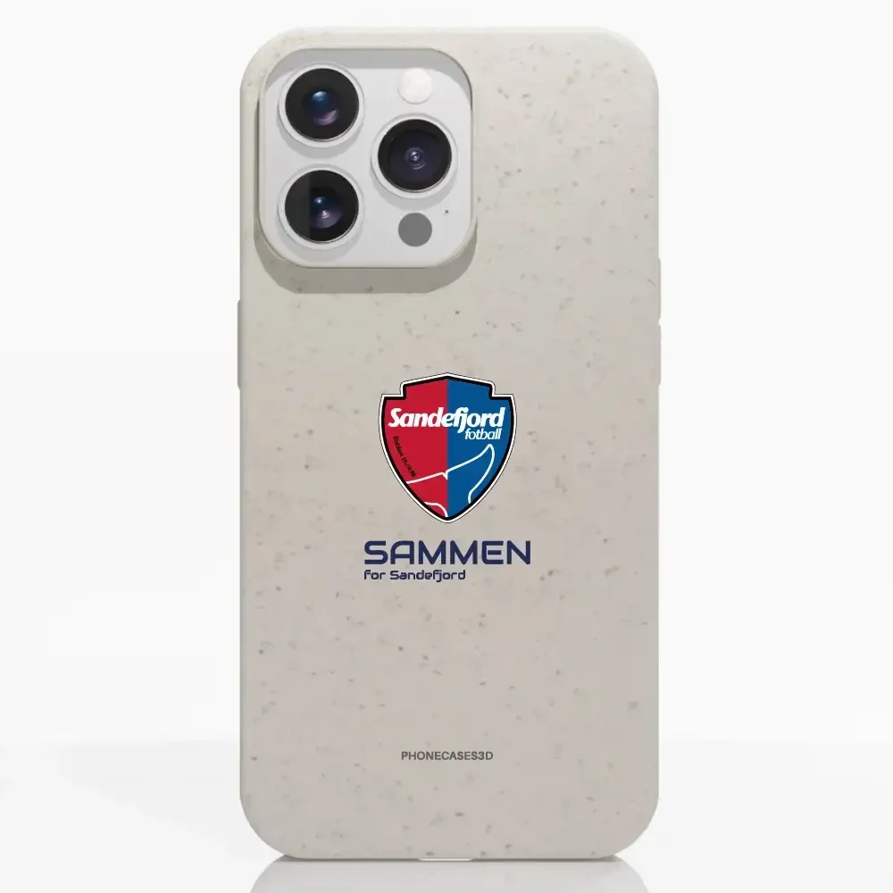 Sandefjord Fotball Official White Compostable Phone Case Design Shield & Sammen - Image 8
