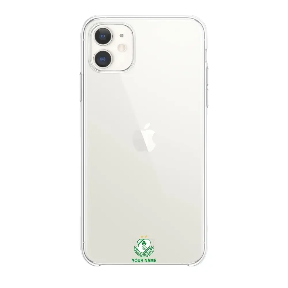 Shamrock Rovers FC Official Clear Phone Case Design 61 + Name
