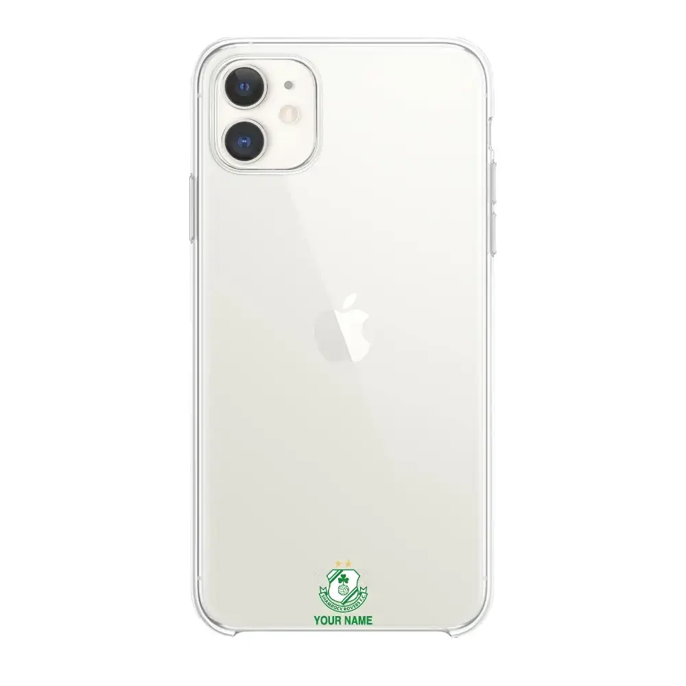 Shamrock Rovers FC Official Clear Phone Case Design 61 + Name - Image 2