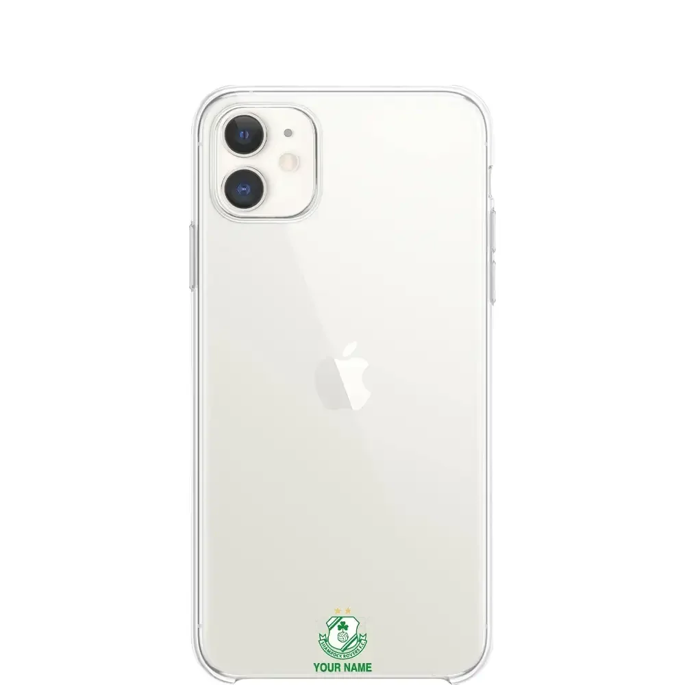 Shamrock Rovers FC Official Clear Phone Case Design 61 + Name - Image 3