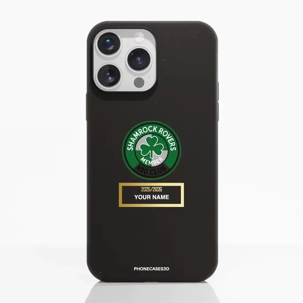 Shamrock Rovers Official Member Compostable Black Phone Case Design 400 Club + Name - Image 12