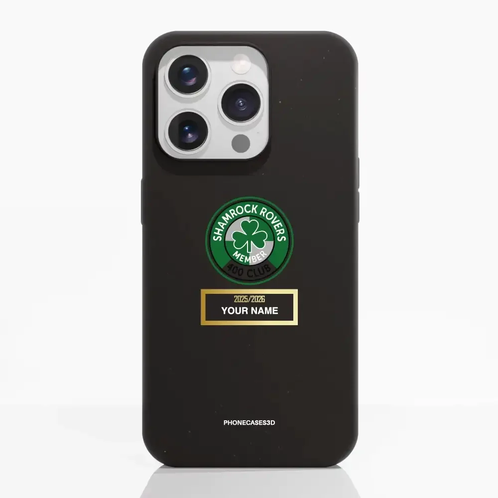 Shamrock Rovers Official Member Compostable Black Phone Case Design 400 Club + Name - Image 15