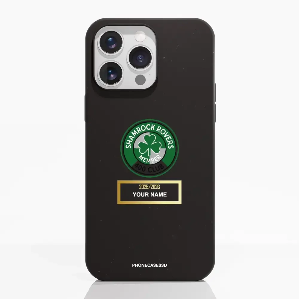 Shamrock Rovers Official Member Compostable Black Phone Case Design 400 Club + Name - Image 16