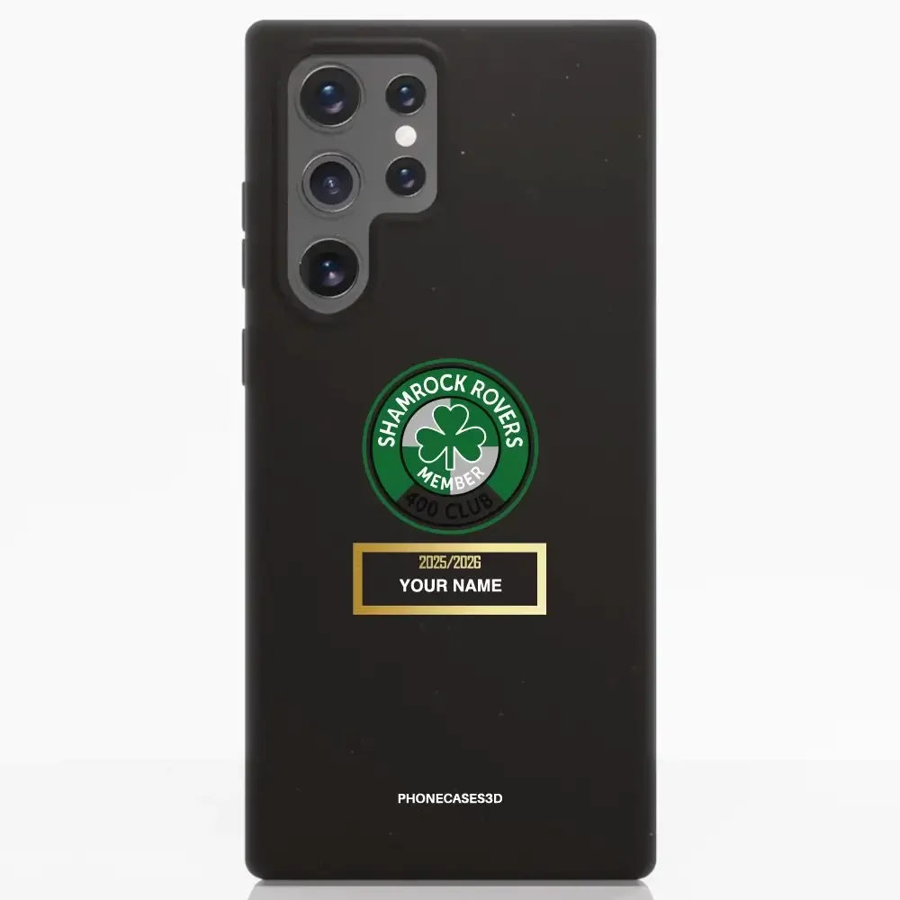 Shamrock Rovers Official Member Compostable Black Phone Case Design 400 Club + Name - Image 38