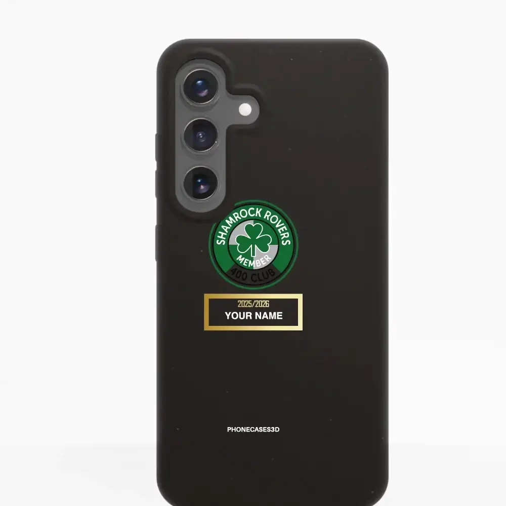 Shamrock Rovers Official Member Compostable Black Phone Case Design 400 Club + Name - Image 45
