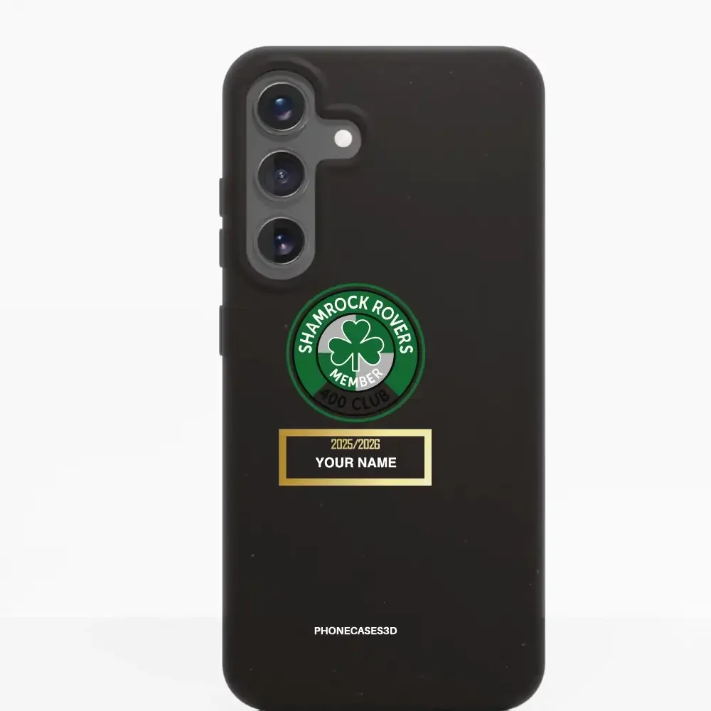 Shamrock Rovers Official Member Compostable Black Phone Case Design 400 Club + Name - Image 46