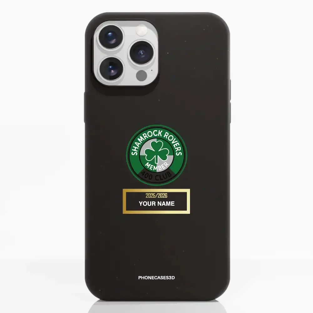 Shamrock Rovers Official Member Compostable Black Phone Case Design 400 Club + Name - Image 8