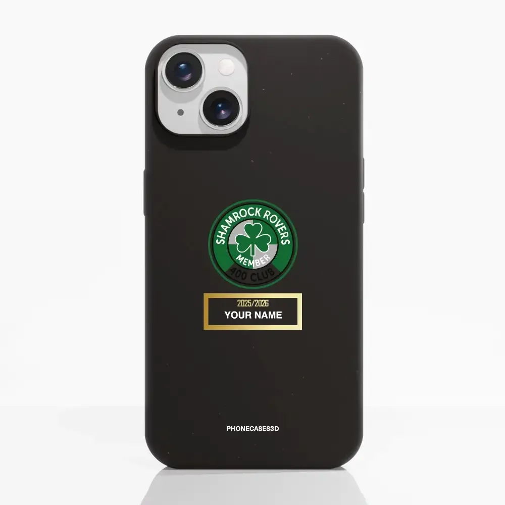 Shamrock Rovers Official Member Compostable Black Phone Case Design 400 Club + Name - Image 9