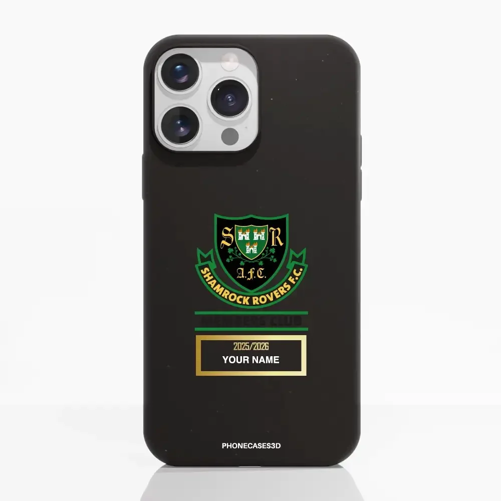 Shamrock Rovers Official Member Compostable Black Phone Case Design Crest + Name - Image 12