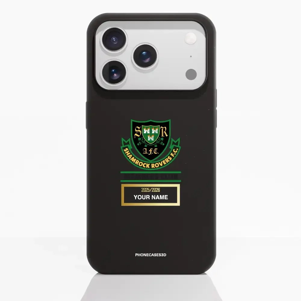 Shamrock Rovers Official Member Compostable Black Phone Case Design Crest + Name - Image 24